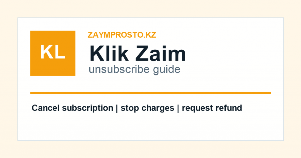 Klik Zaim отписаться: как отключить подписку Клик Займ и отменить списания